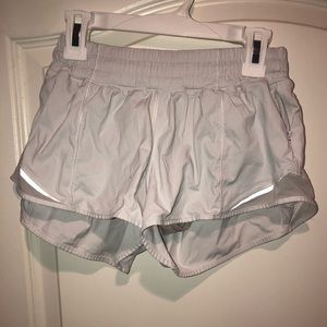 White hotty hot style Lululemon shorts